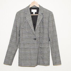 Nordstrom Signature Plaid Gray One Button Blazer